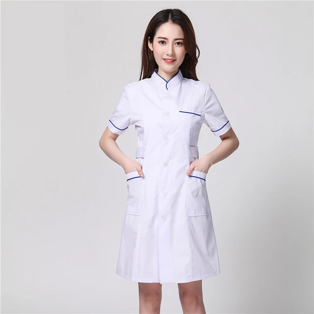 New Arrival Stand Collar Doctors Nurses Uniforms Medical Dress Lab