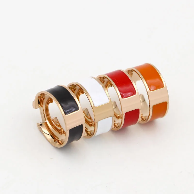 Wholesale 316L titanium steel Classic Enamel Rings for women men Lover