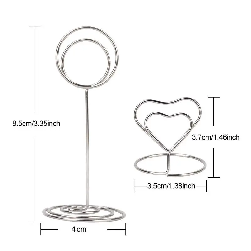 36 шт. серебряные держатели номеров столов, свадебное место держатель для карт, стол держатель для фотографий провода Держатель для фотографий меню памятки зажимы для W