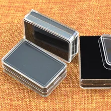 De Bijoux(украшения своими руками) 18 шт черный губка серьги-гвоздики, кулон, брелок, Пластик Чехол Коробка Показать чехол, подарочные коробки, подарочные коробки для вечеринок 2,28x1,49"