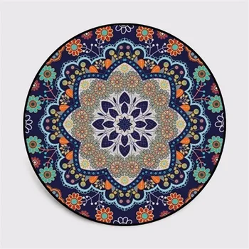 

Ethnic Style Mandala Flower Round Carpet Soft Carpets for Living Room Anti-slip Rug Chair Floor Mat for Home Decor Kids Room