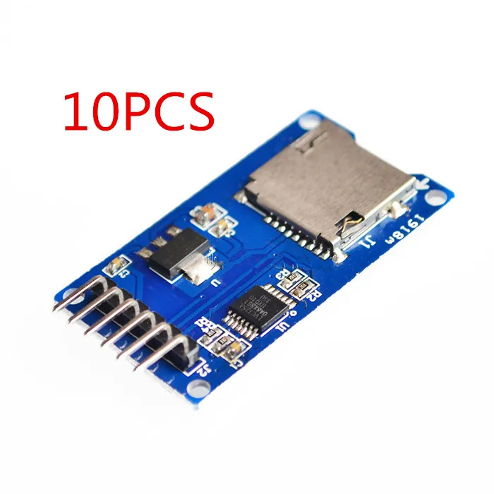 10pcs/lot Micro SD card mini TF reader module SPI interfaces with level converter chip for | Электроника