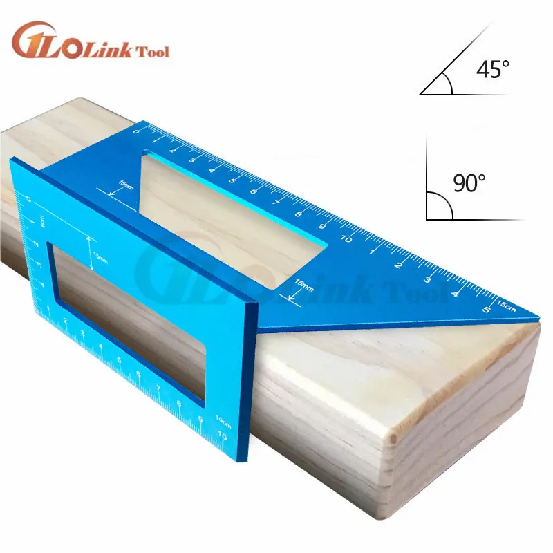 High Quality Wood Tool Japanese Aluminum Alloy Woodworking Multifunctional Square 45 Degrees 90 Degrees Gauge Ruler|Calipers| - AliExpress