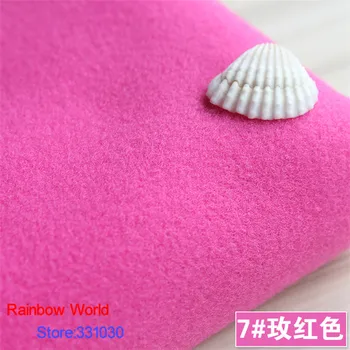 

7# rose 1 meter one side brushed Imitation woolen garment fabric for DIY colthes overcoat skirt suit dress material