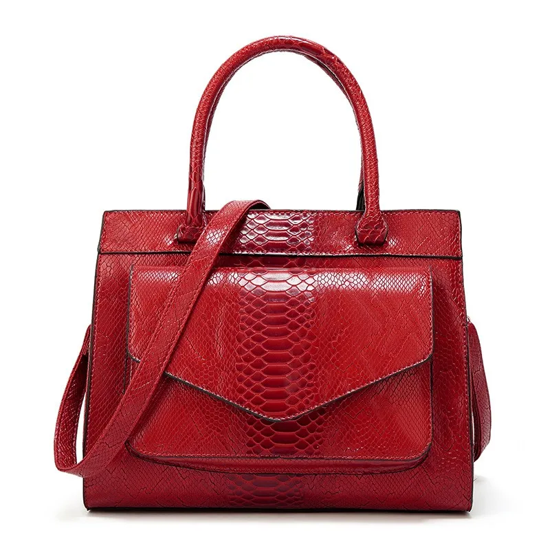 

Women Famous Serpentine Handbags Fashion Ladies PU Leather Large Capacity Tote Bags Casual Female TOP-Handle Shoulder Bag 2019