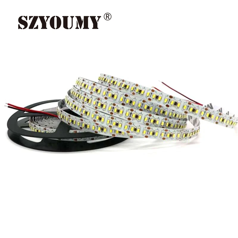 SZYOUMY 1/2/3/4/5 м/лот 120 светодиодный s/m 220 V SMD 5730/5630 Светодиодные ленты белый и теплый белый светодиодный ленточный светильник IP67+ щипцы для завивки волос спиральные волосы