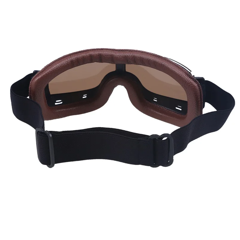 Posbay мужские ретро мотоциклетные очки Googles из прозрачной кожи для мотокросса, очки для снежных видов спорта, катания на лыжах, сноуборде, Googles