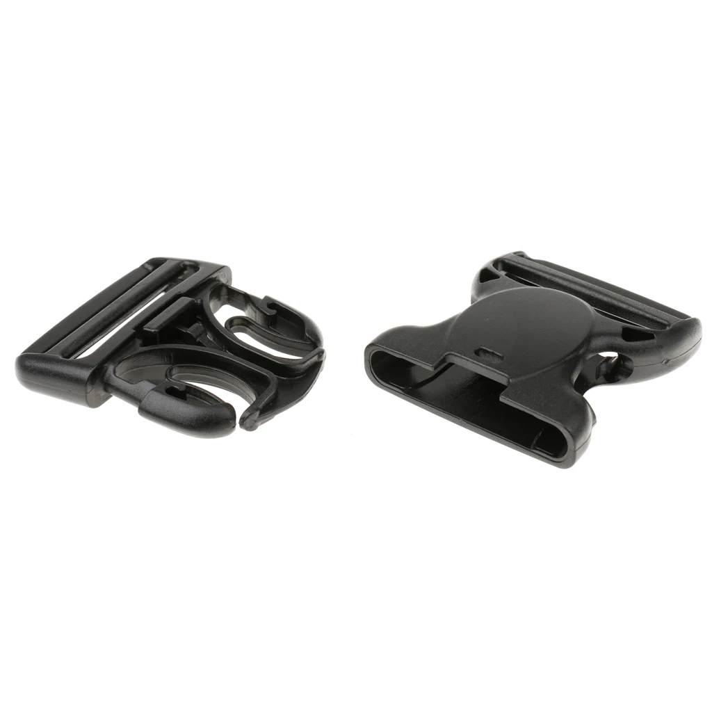 MagiDeal 50mm Plastic Side Release Buckle Clips/Sliders/fastening For Webbing Black Outdoor Tools