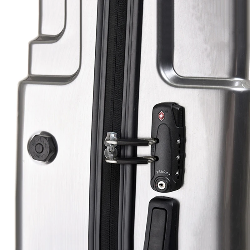 Зеркало тележка чемодан металлический Дорожный чемодан Спиннер для мужчин женщин студент пароль коробка 2" 24" 2" 29" дюймов модные