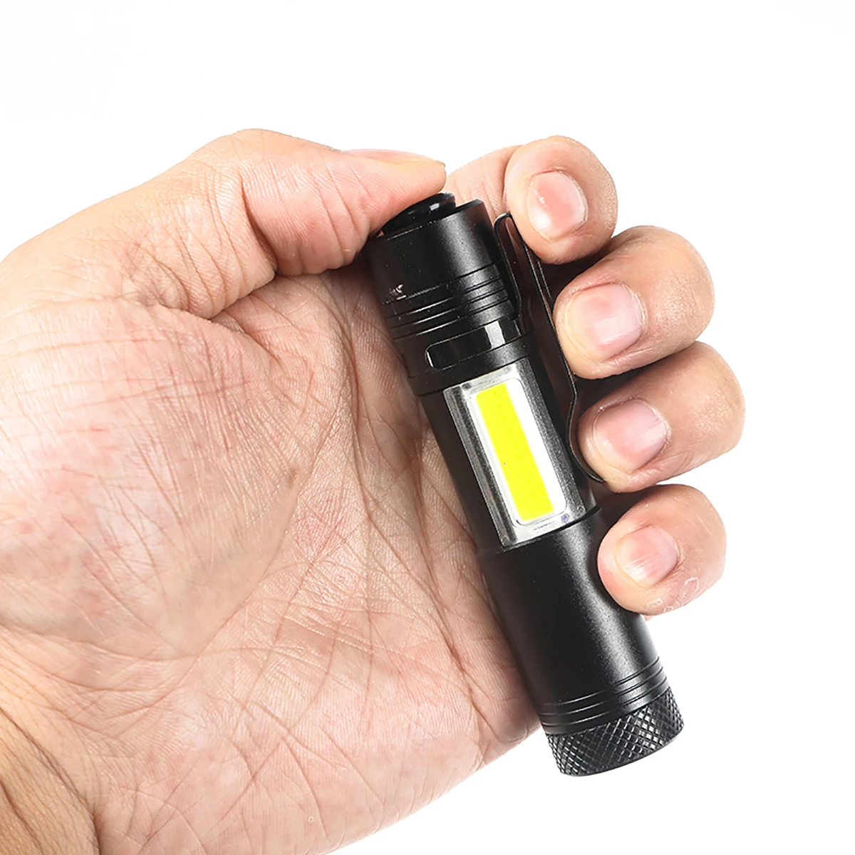 Mayitr Portable Mini XPE COB LED Torch Outdoor Flashlight Aluminum Alloy 4 Modes Lamp for Climbing Hiking Walking Light