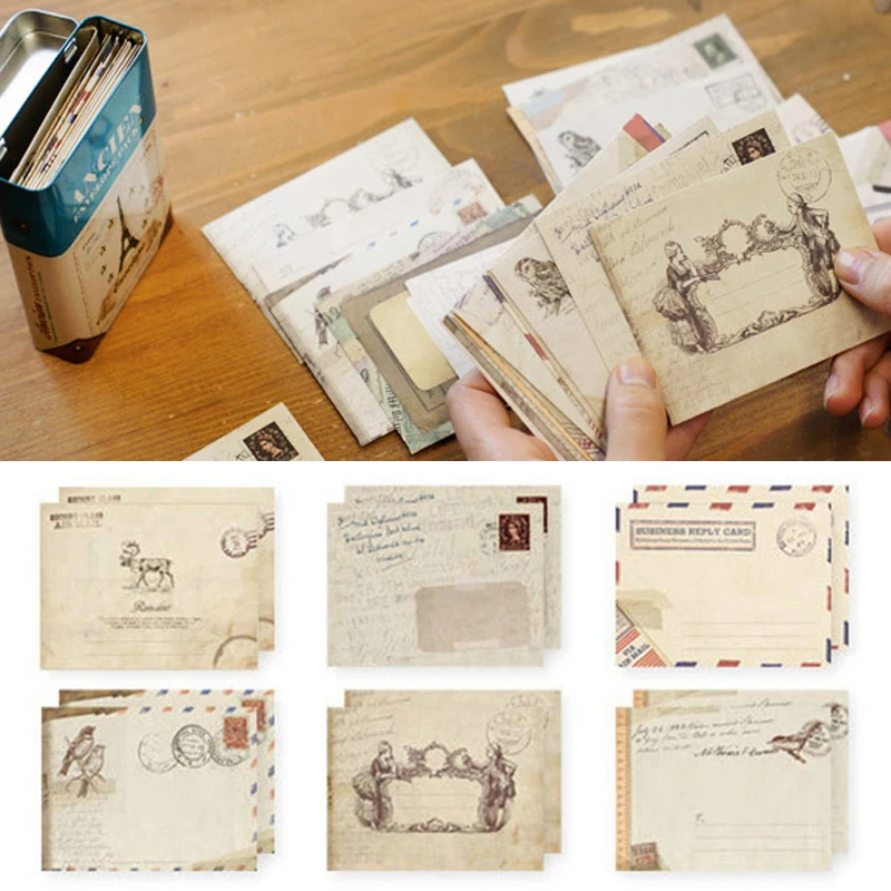 

12 Pcs/Lot Mini Paper Envelope Retro Mini Envelopes Vintage European Style For Card Scrapbooking Gift