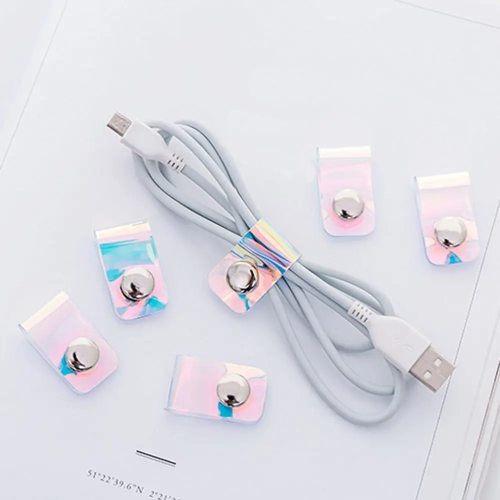 

New Type Universal Useful 7.8*2cm Transparent ABS Storage Buckle Organizer Portable Earphone Data Cable Winder