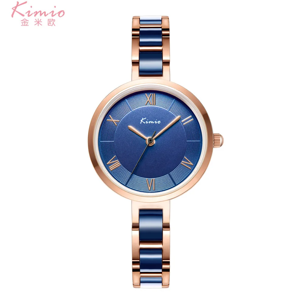 

KIMIO Luxury Fashion Women's Watches Quartz Watch Bracelet Wristwatches Stainless Steel Band Women Watches with Gift Box K6263M