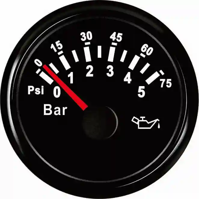 52 мм масла Давление метр колеи 0-5bar 0-75psi