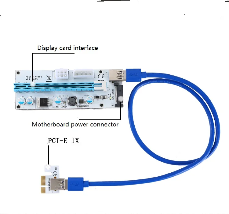 PCIE 1X до 16X Удлинительный кабель передачи карты горная линия видеокарты кабель