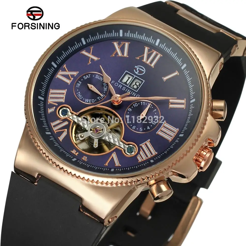 2015 Forsining FSG2373M3R3 Automatic men rose gold watch