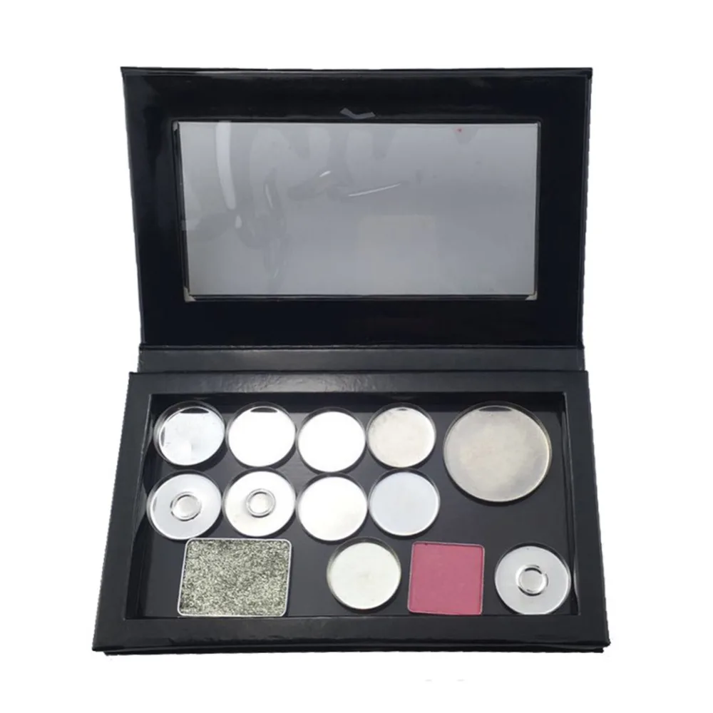 Empty Makeup Palette Black Transparent Pattern Adsorbable DIY