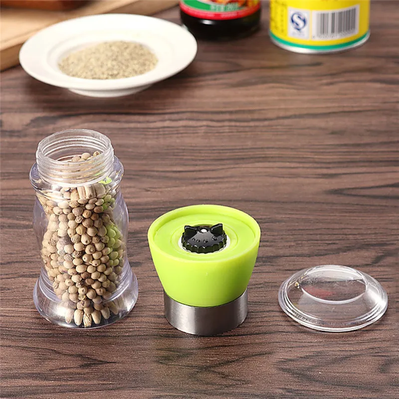 High Quality Stainless Steel Manual Salt Pepper Spice Mill Grinder With Cover Ceramic Kitchen Tools Pepper Mill Grinding Grinder - Image 6