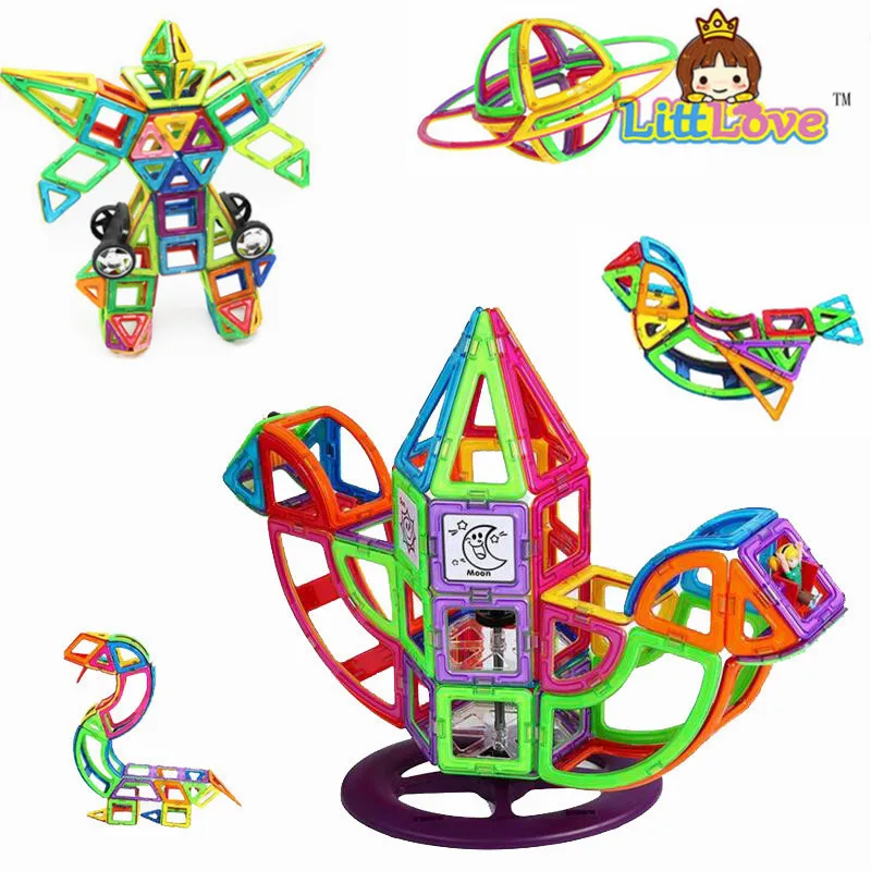 

Big/Mini 32 180pcs Magnetic Blocks Educational Construction Set Models & Building Toy ABS Magnet Designer Toys for Children
