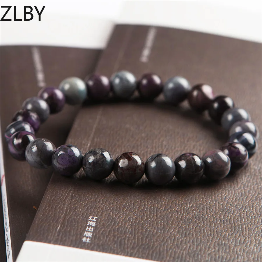 

9mm South African Genuine Natural Sugilite Gem Stone Healing Crystal Stretch Round Bead Bracelet