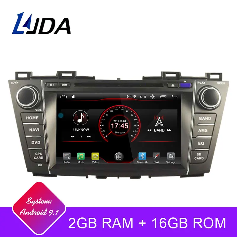 

LJDA 8 Inch 2 DIN Anrdroid 9.1 Car DVD Player For Mazada 5 Premacy 2009-2011 2012 WIFI GPS Navigation Radio Multimedia Stereo