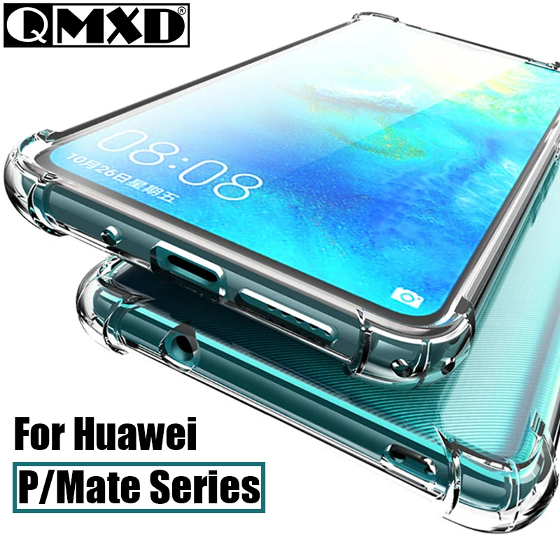 

Luxury Shockproof Silicone Phone Case For Huawei P30 20 10 9 Lite Pro Mate 20 10 Lite Pro Case Transparent Protection Back Cover