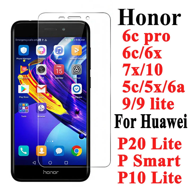 Honor 6c proglass для huawei p smart P20 P10 Lite закаленное стекло honor 6a 6x7x10 5x9 lite защита