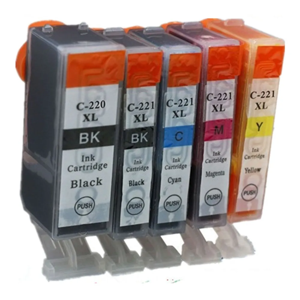 Замена PGI-220BK CLI-221 Опи 220BK PGI220BK чернильный картридж для принтера Canon принтерам Pixma