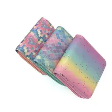 KANDRA Модный женский Блестящий короткий кошелек-клатч с рисунком русалки, брендовый дизайн, мини-кошелек для девушек