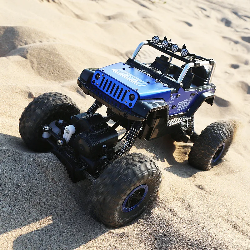 YUKALA 1/18 2,4G 4CH 4WD Rock Crawlers 4x4 вождение автомобиля пульт дистанционного управления модель внедорожника игрушки с светильник