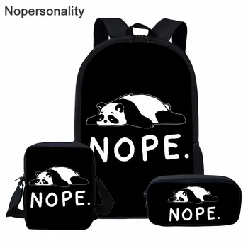 

Nopersonality Nope Not Today School Bag Sets for Girls Personality Custom Children Schoolbags Kids Schoolbags School Back Pack
