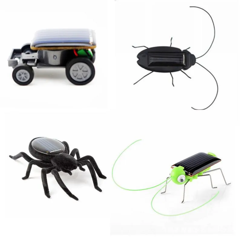 

Solar Toys For Kids Smallest Solar Power Mini Toy Car Racer Educational Solar Powered Toy cockroach ABS Dropshipping Z703