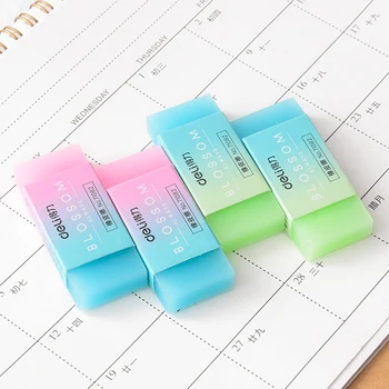 

1PC Candy Colors Rubber Erasers Durable Kawaii Pencil Eraser Students Stationery School Supplies For Children Kids