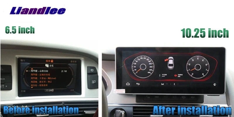 Liandlee Car Multimedia Player NAVI For Audi A6 A6L 2005~2011 Original Car System 10.25 inch Radio Stereo GPS Screen Navigation 2