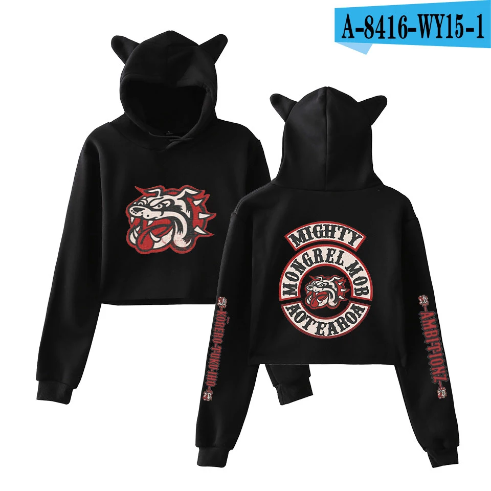 Mongrel Mob Cat Ear Hoodie Sweatshirt Sexy Girl Fashion Popular New European Style Harajuku 2018 NEW Sweatshirt oversized hoodie Hoodies & Sweatshirts