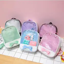 Прозрачный женский рюкзак с милым бантом Ita сумки для школы мини розовый черный школьные сумки для девочек-подростков Мода Bookbag 2018