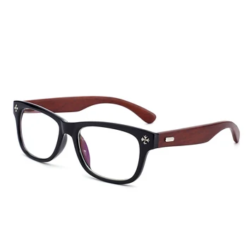 

2019 Fashion Men Women Wood Leg Eyeglasses Frames Hand Made Bamboo Legs Myopia Glasses Frame For Male Female