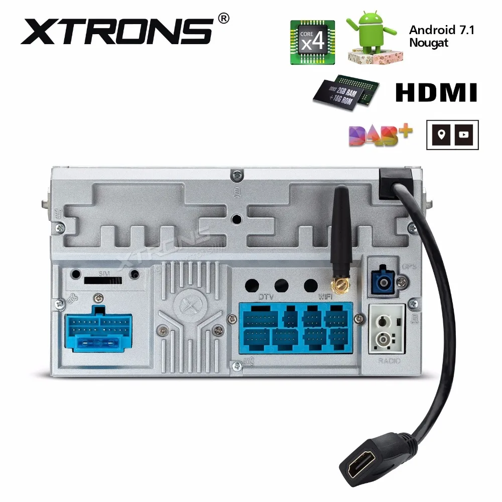 Top XTRONS 2 Din 7" HD Android 7.1 Radio GPS HDMI Car DVD Player for Mercedes Benz W209 W203 C180 C200 C220 C230 C240 C250 C270 W463 5
