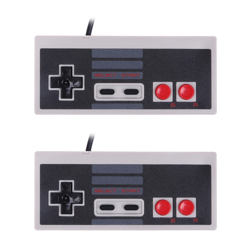2pcs Set New Game Controller Wired Joypad Gaming Controller Joystick Gamepad for Nintendo NES Classic