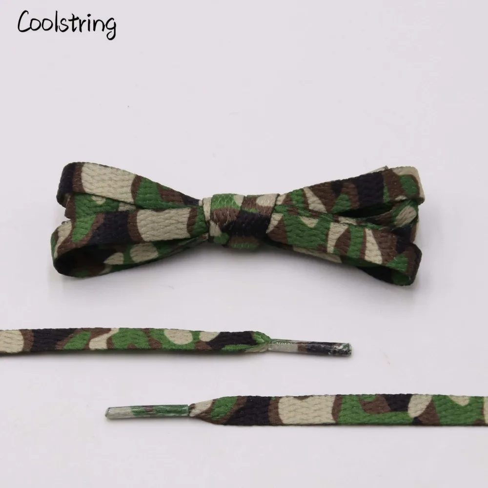 Laces Mr Lacy Printies Camo Blue Flat printed shoelaces with camouflage Style