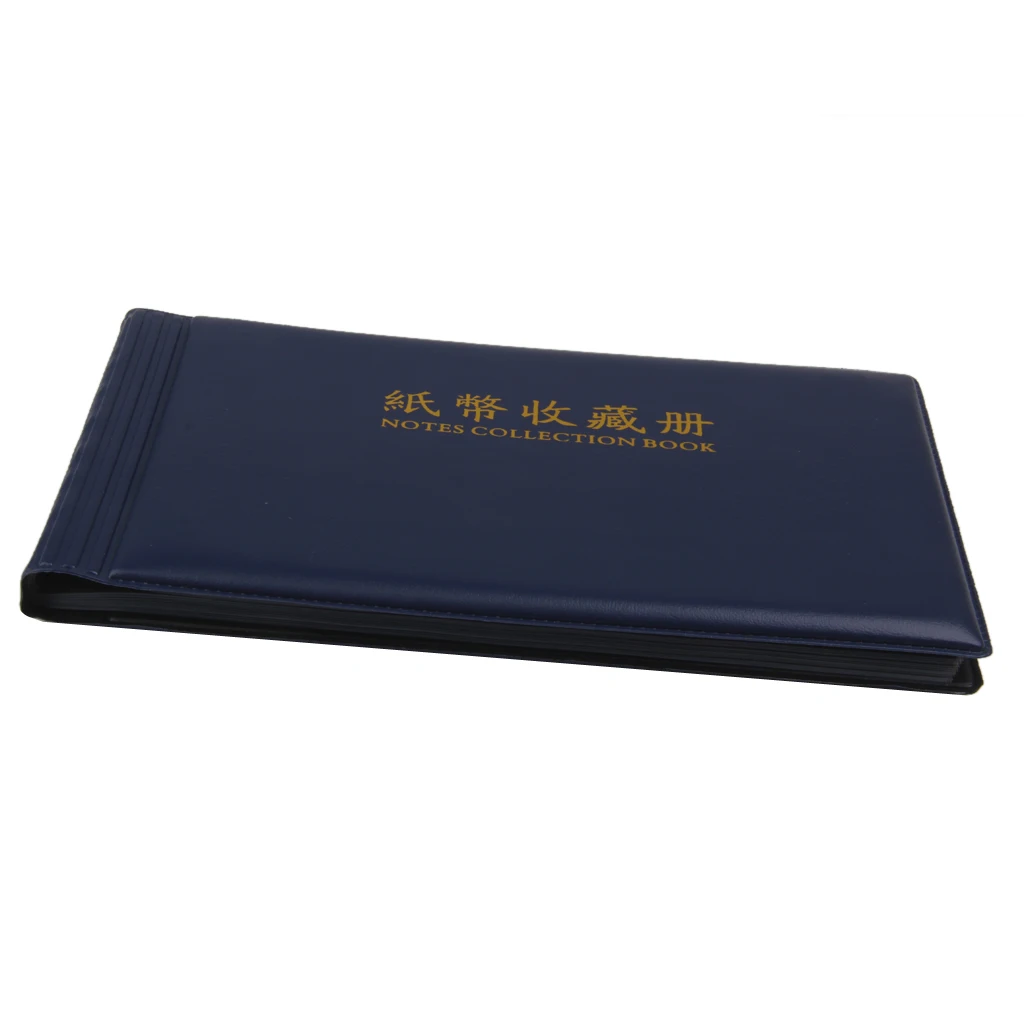 Banknote Currency Album Paper Money Pocket 30 Pages for Collectible Display Royal Blue