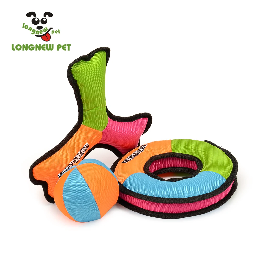 Pet Toys Oxford Fabric Three Shape Interactive Toy Durable Chewing Training Knickknack Pet