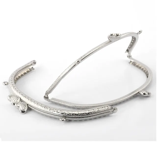10pcs Silver Tone Double Hearts Metal Kiss Clasp Lock Arch Frame For 10pcs Silver Tone Double Hearts Metal Kiss Clasp Lock Arch Frame For Handbag Purse Bag Handle