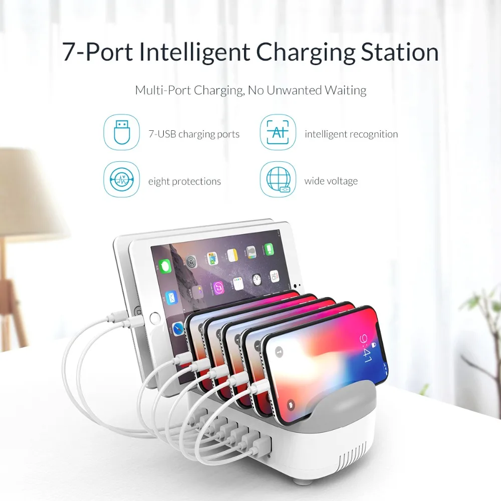 ORICO 7-Port USB Charging Station Dock with Holder (2)