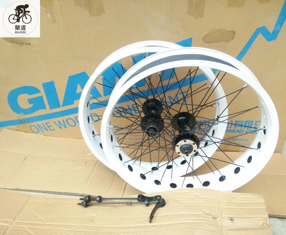 Top Kalosse  20 inch 36 Holes  20*4.0  wheels, 7/8/9/10S cassette Fat bike  F135/ R190mm hubs , DIY colors  Snow/beach wheel 9