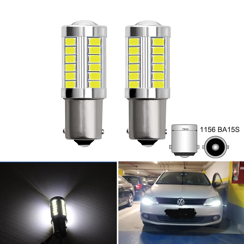 2x BA15S 1156 P21W S25 33SMD 5730 светодиодный светильник дневные ходовые огни DRL внешний свет