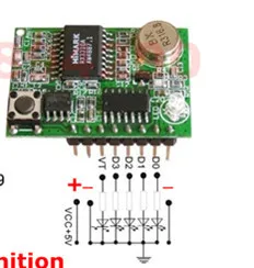 РЧ плавающий код декодирующий ресивер модуль+ 2 передатчика DC 5V 4CH ttl выход обучения мгновенное переключение с защелкой RX TX 315/433