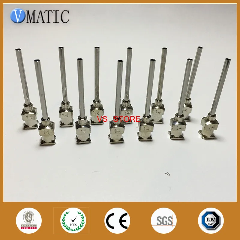

Free Shipping 12Pcs 1 Inch Tip Length 14G Blunt Stainless Steel Dispensing Needle Syringe Needle Tip Glue Dispenser Needle