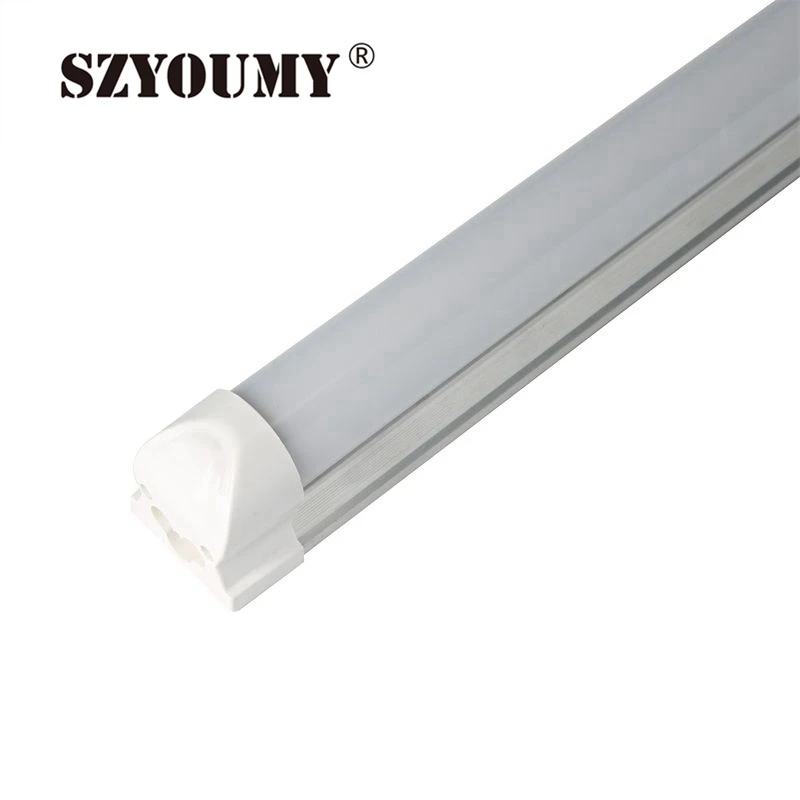 

SZYOUMY T8 Integrated LED Tube 1ft 2ft 3ft 4ft 5ft 6ft 8ft With Accessory Completed Set Easy Install Milky/Clear Cover Available