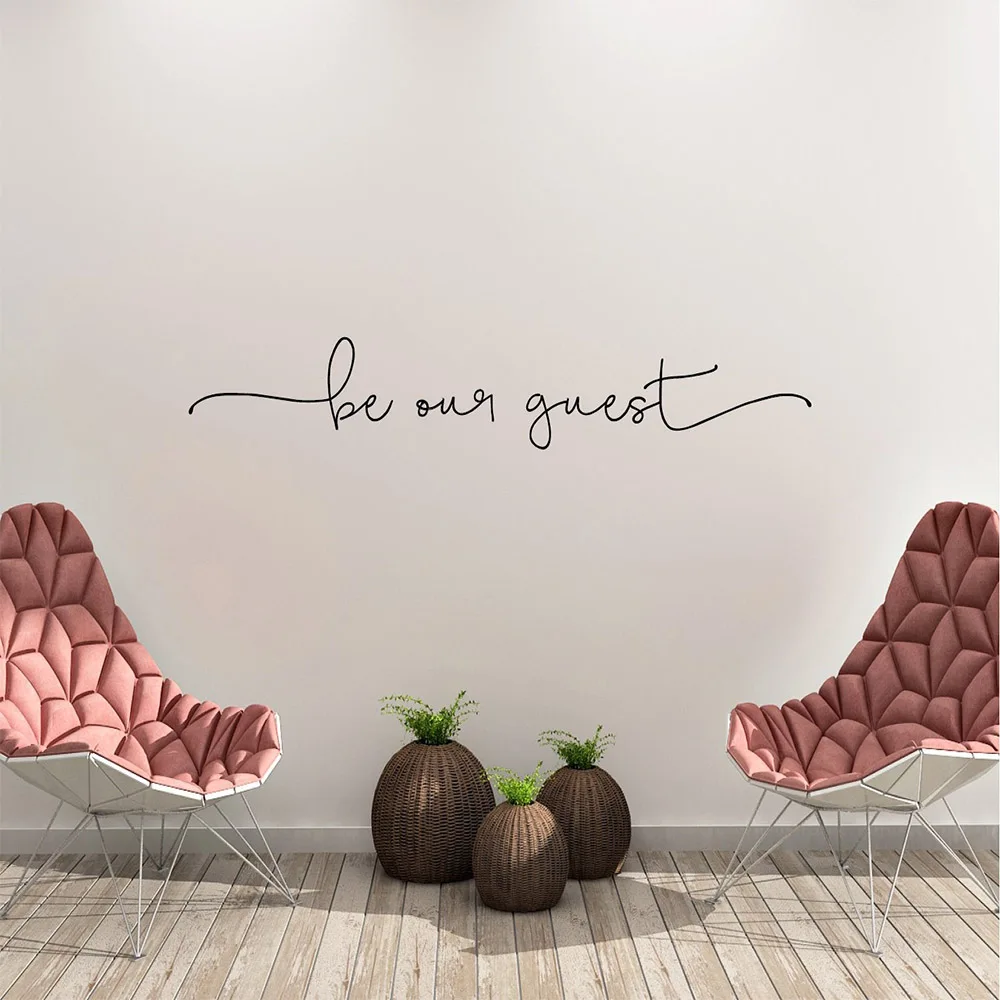 

Removable be our guest Text Vinyl Wall Sticker Home Decor Stikers For Living Room Art Decals Bedroom Home Party Decor Wallpaper